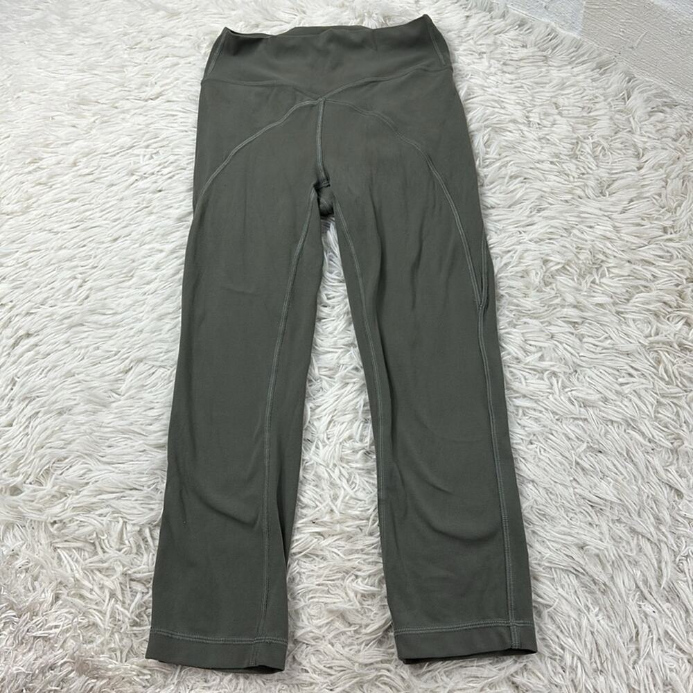 Lululemon Get Centred High Rise Crop 21" Grey Sage